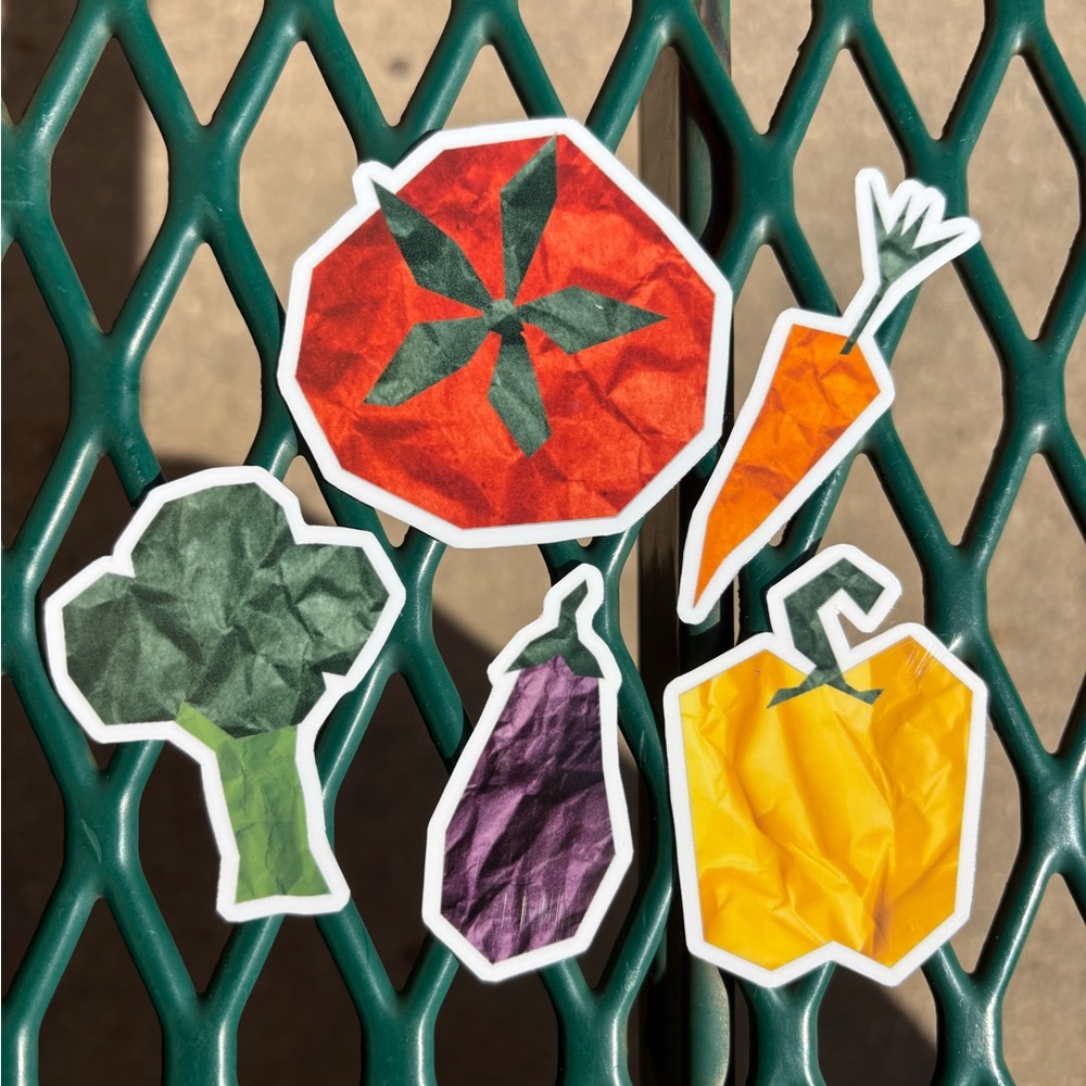 Colorful Vegetable Art Stickers